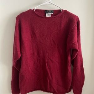 Country shop maroon cashmere sweater
